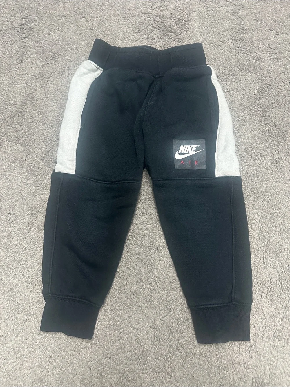 Nike Black Jogger Sweatpants with Gray Side Panels